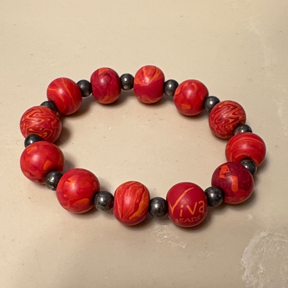 Orange and silver Bracelet